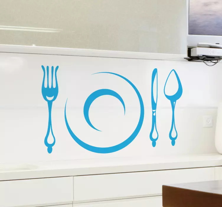 Kitchen Cutlery Sticker - TenStickers
