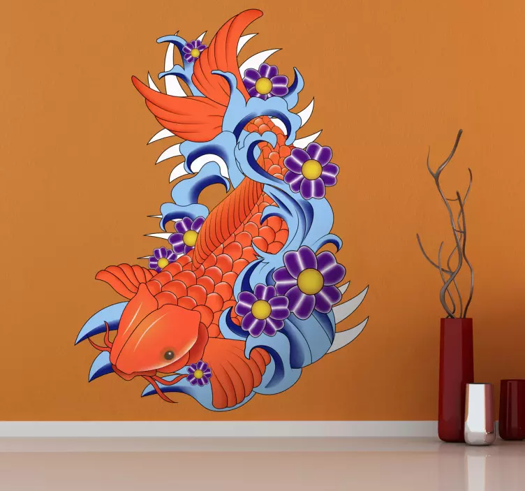Koi Fish Wall Sticker - TenStickers
