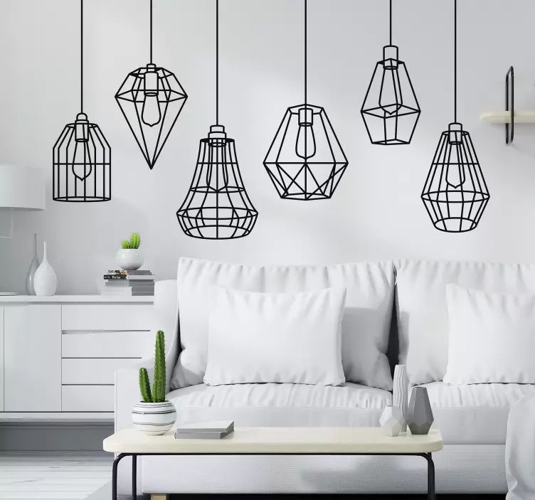 lantern with slightly silhouette object sticker - TenStickers