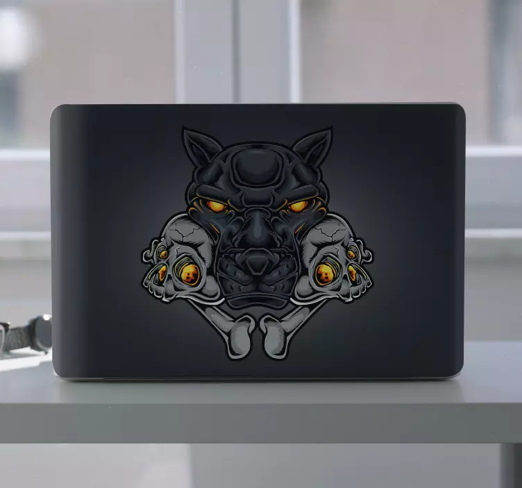 Laptop skin fierce animal emblem design - TenStickers