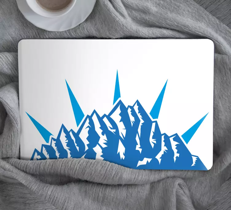 Laptop skin mountain peak illustration - TenStickers