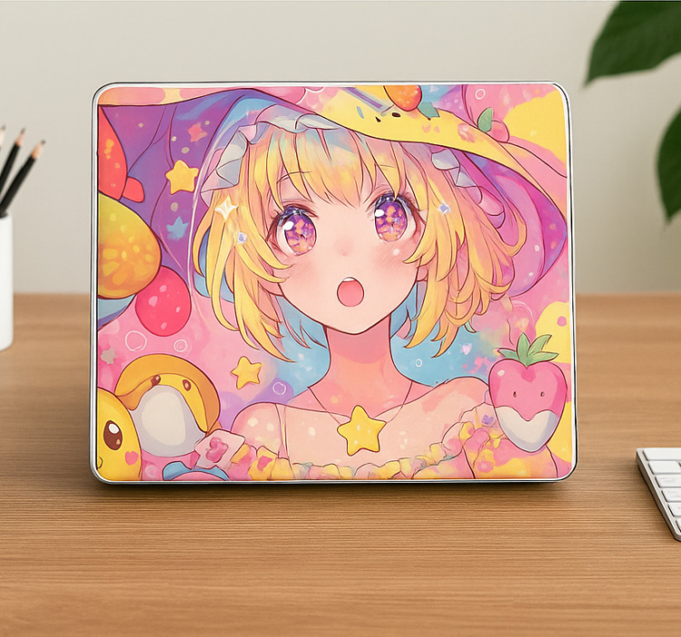 Laptop sticker kawaii pastel anime design - TenStickers