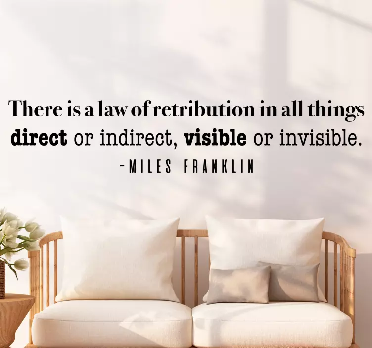 Law of retribution wall stickers quotes - TenStickers