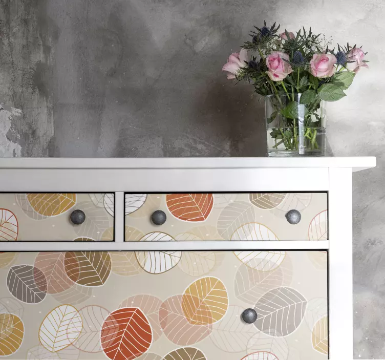 Leaf pattern design decoration wall sticker - TenStickers