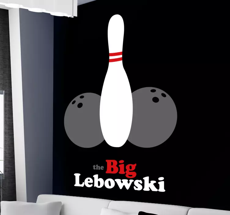 Lebowski cinema wall sticker - TenStickers