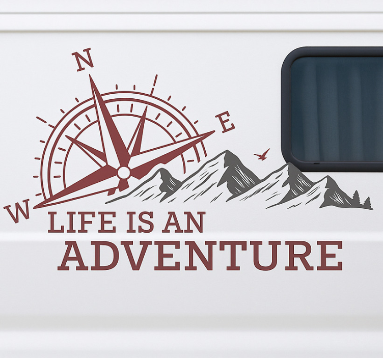 "Life is an Adventure " campervan decal - TenStickers