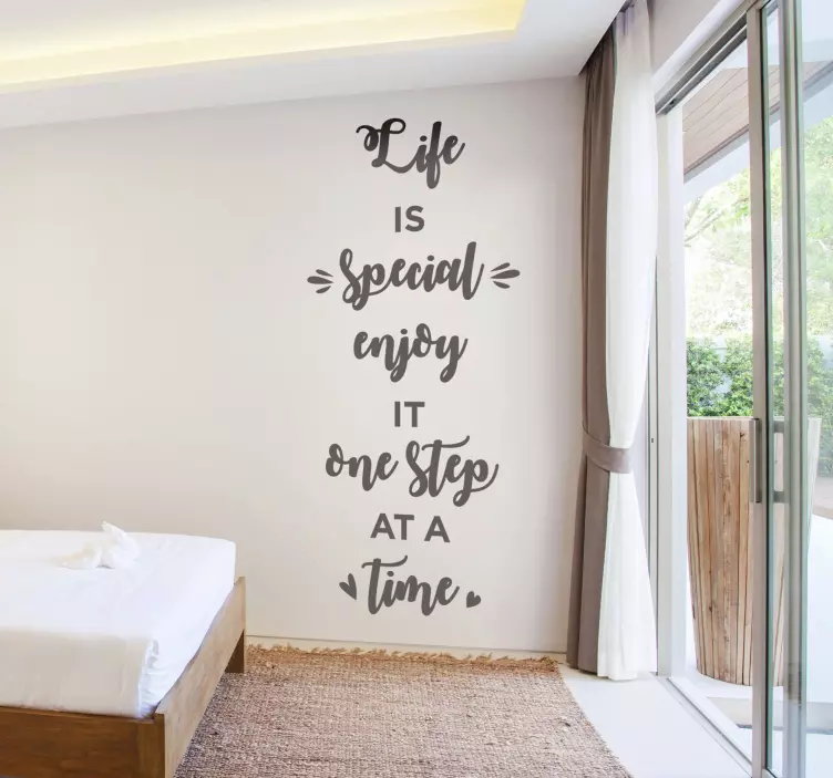 Life is special trap home text wall sticker - TenStickers
