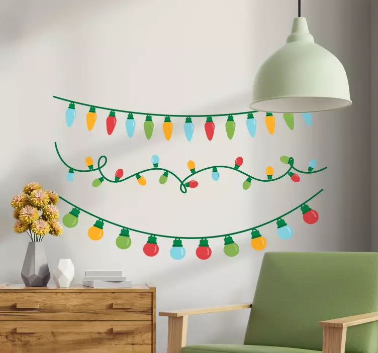 Light bulb christmas sticker - TenStickers