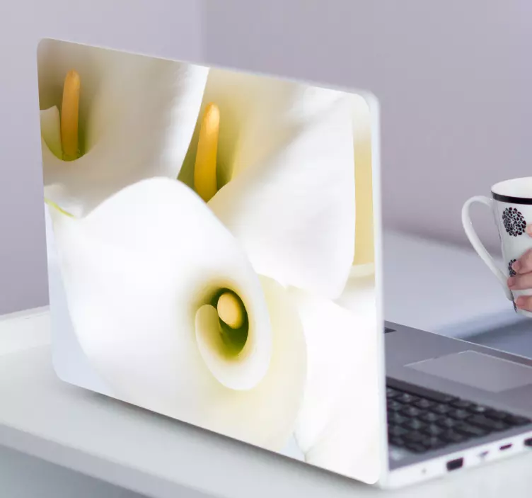 Lily Flower Laptop Sticker - TenStickers
