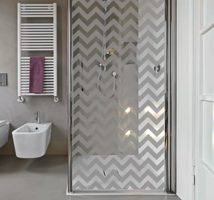 Lineal Pattern Shower Sticker - TenStickers