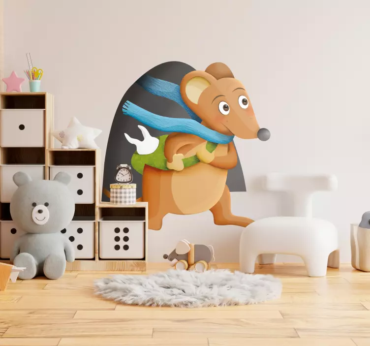 little mouse Perez fairy tale sticker - TenStickers