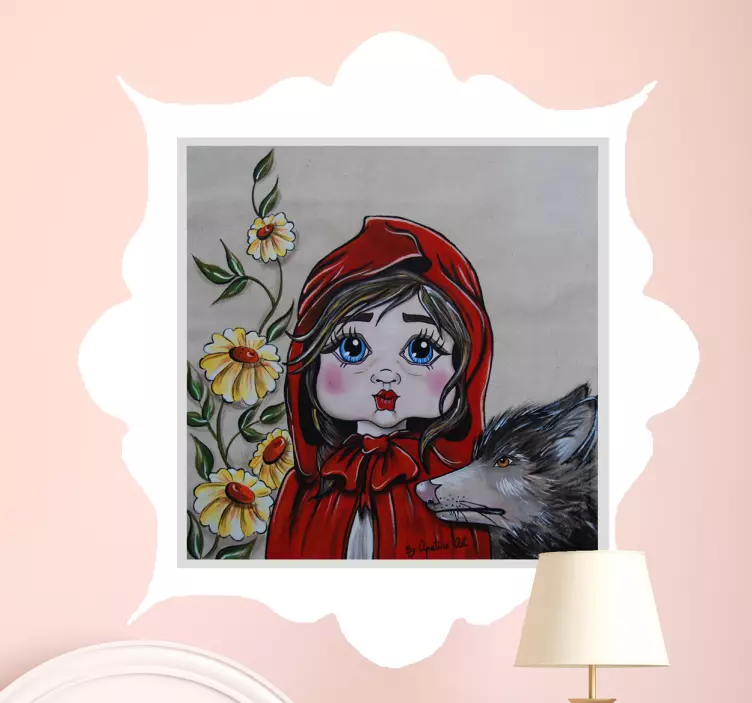 Little Red Riding Hood fairy tale sticker - TenStickers