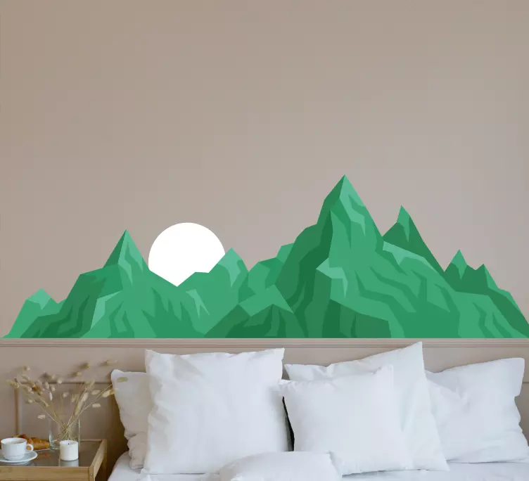 Location sticker mountain landscape horizon - TenStickers