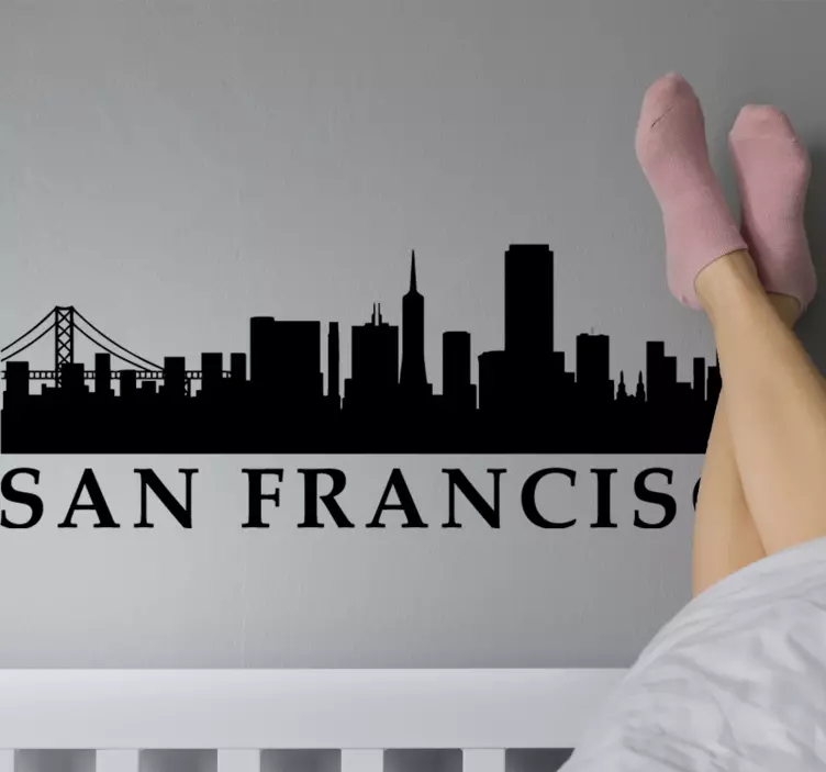 Location sticker san francisco cityscape - TenStickers