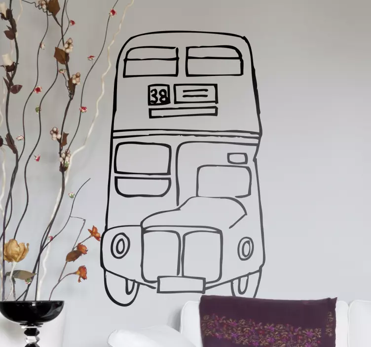 London Bus Wall Sticker - TenStickers