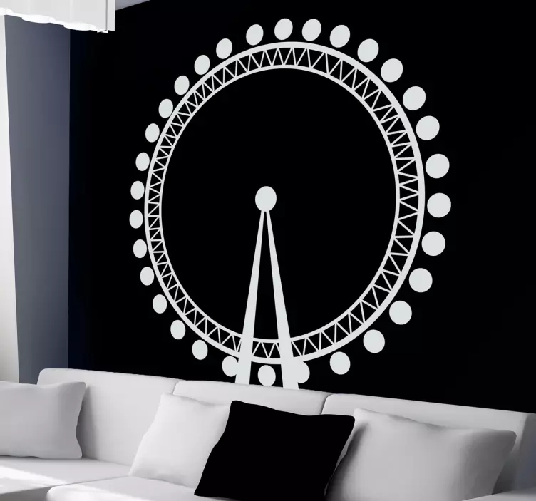 London Eye Silhouette Decal - TenStickers