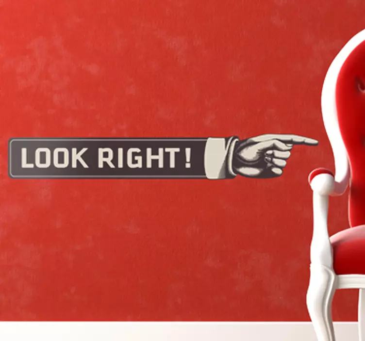 Look Right Decal - TenStickers