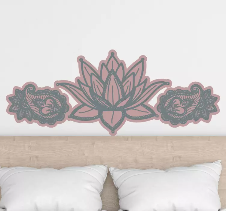 Lotus flower for headboard headboard decal - TenStickers