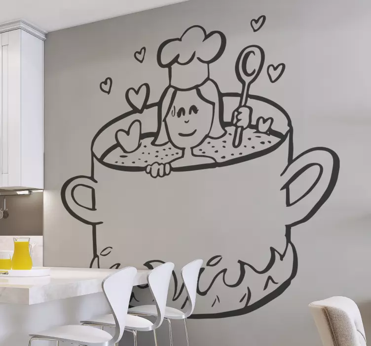 Love Cooking Wall Sticker - TenStickers
