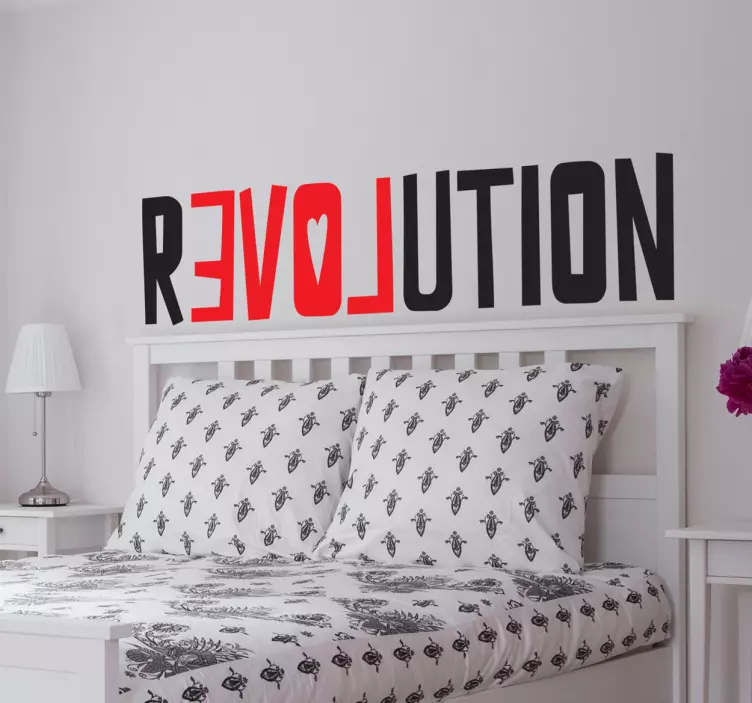 Love revolution love sticker - TenStickers
