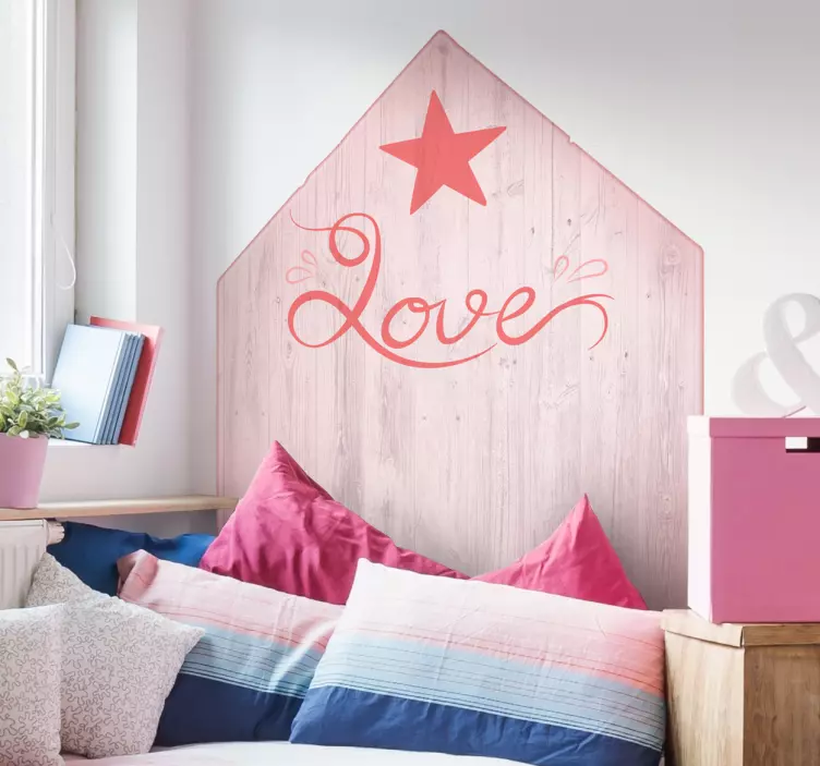 Love star headboard sticker - TenStickers