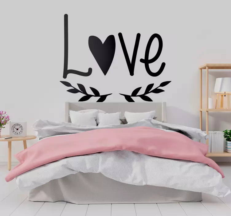 Pretty Love Wall Sticker Mural - TenStickers