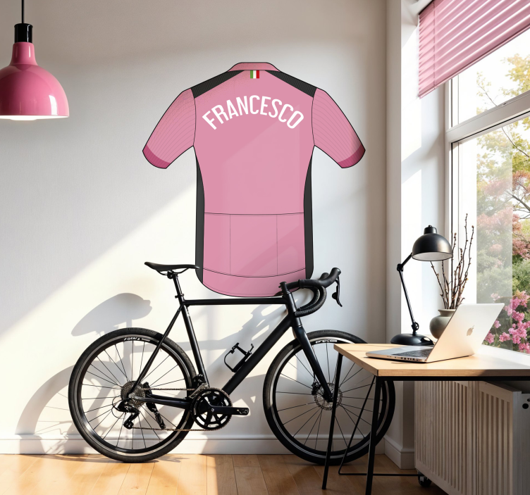 "Maglia Rosa" cycling sticker - TenStickers