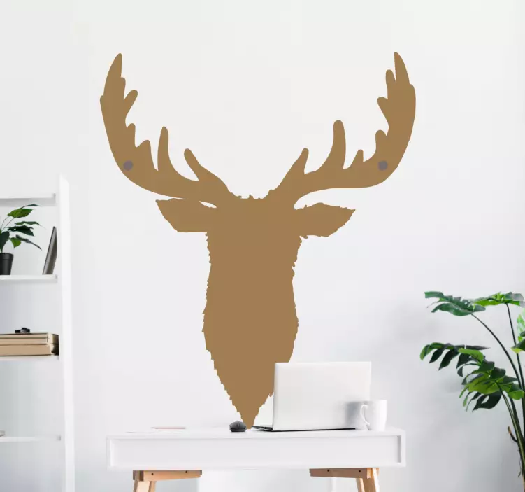 Majestic Elk Head coat hanger sticker - TenStickers