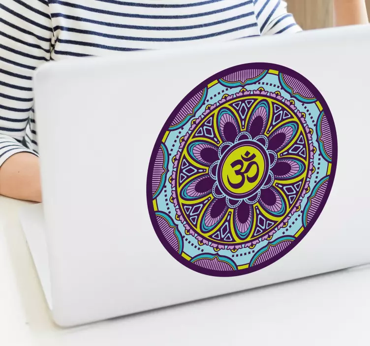 Mandala notebooks laptop sticker - TenStickers