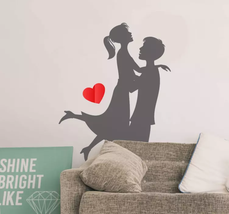 Married couple in love wedding sticker - TenStickers