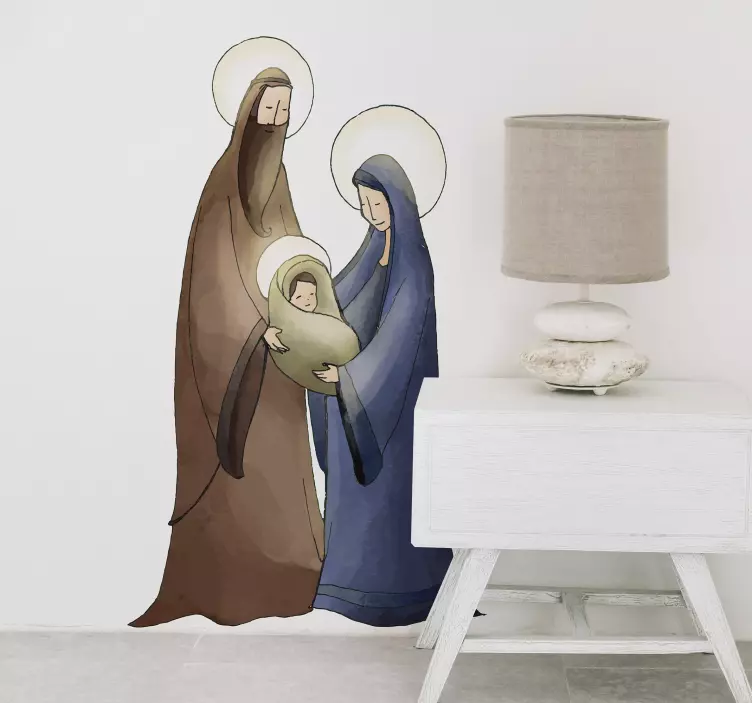Mary, Joseph and Jesus Nativity Wall Sticker - TenStickers