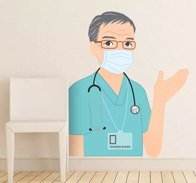 Masked Surgeon Wall Sticker - TenStickers