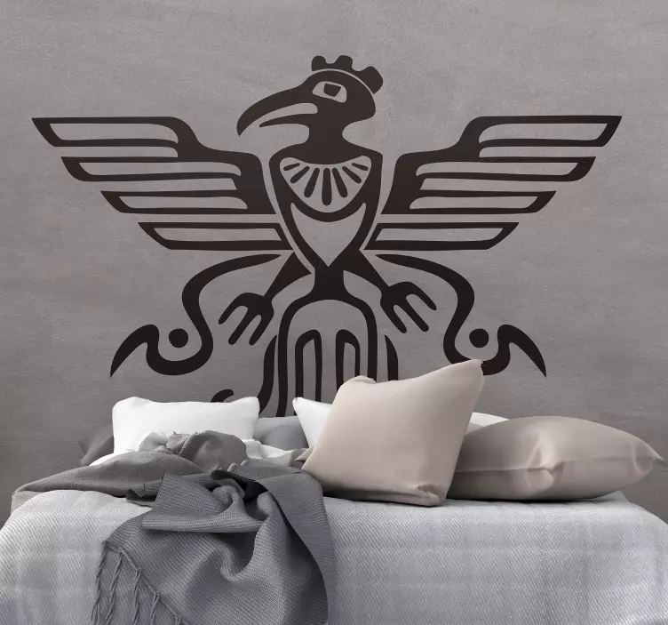 Mayan bird symbol bird wall decal - TenStickers