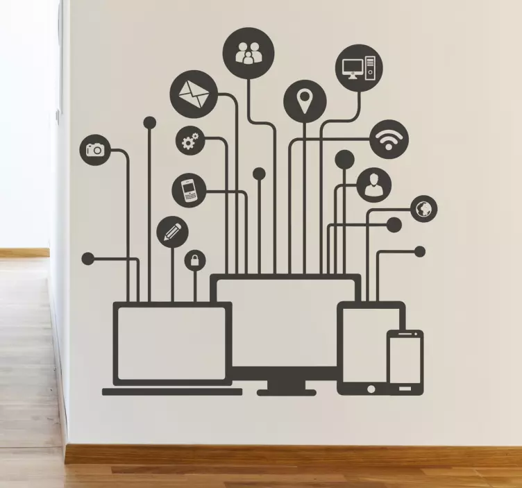 Media Illustration Decorative Sticker - TenStickers