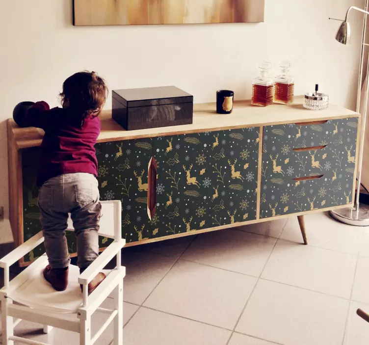 Merry Christmas composition  furniture sticker - TenStickers