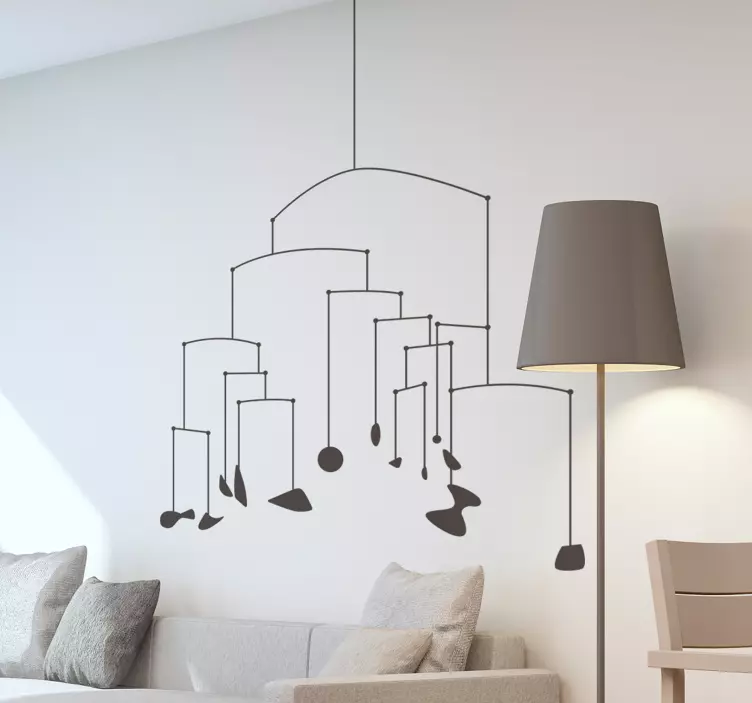 minimalist ornament wall art sticker - TenStickers