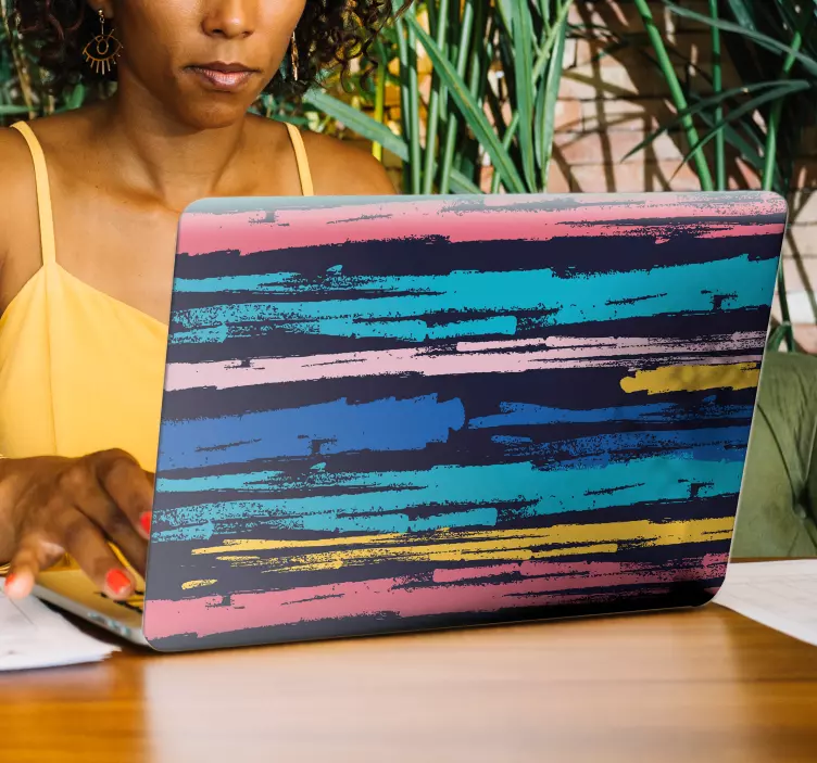 minimalist painting decoration laptop sticker - TenStickers