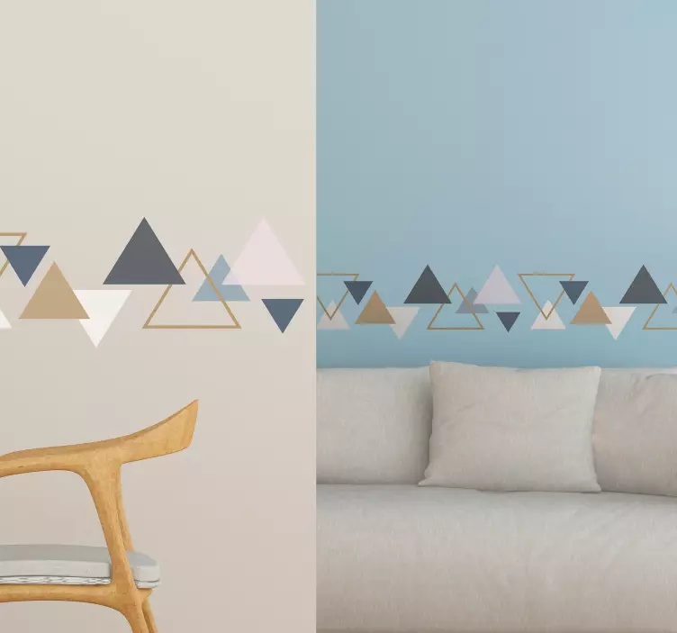 minimalist triangles (border)  sticker - TenStickers
