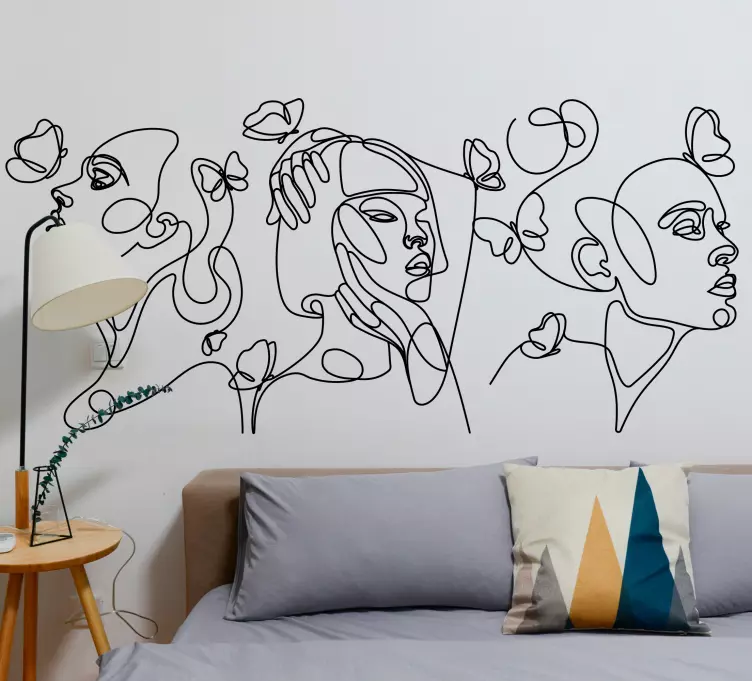 Minimalist women  people sticker - TenStickers