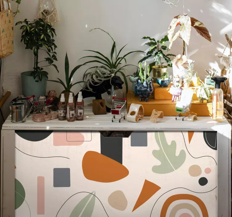 Minimalistic light colors furniture sticker - TenStickers