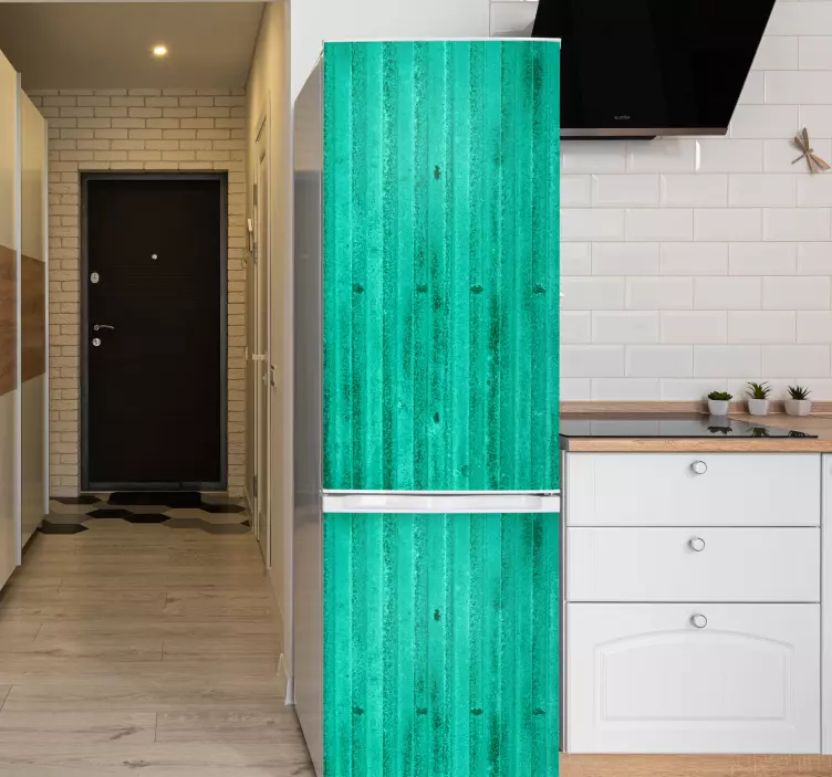 Mint aged metallic texture fridge decal - TenStickers