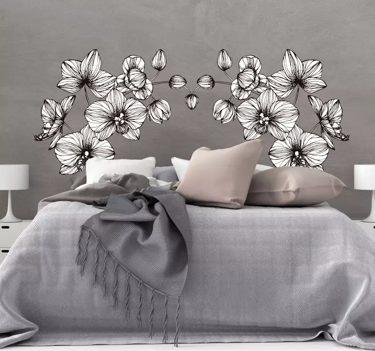 Modern flowers Home Wall Sticker - TenStickers