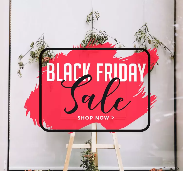 Modern painted Black Friday  window sticker - TenStickers