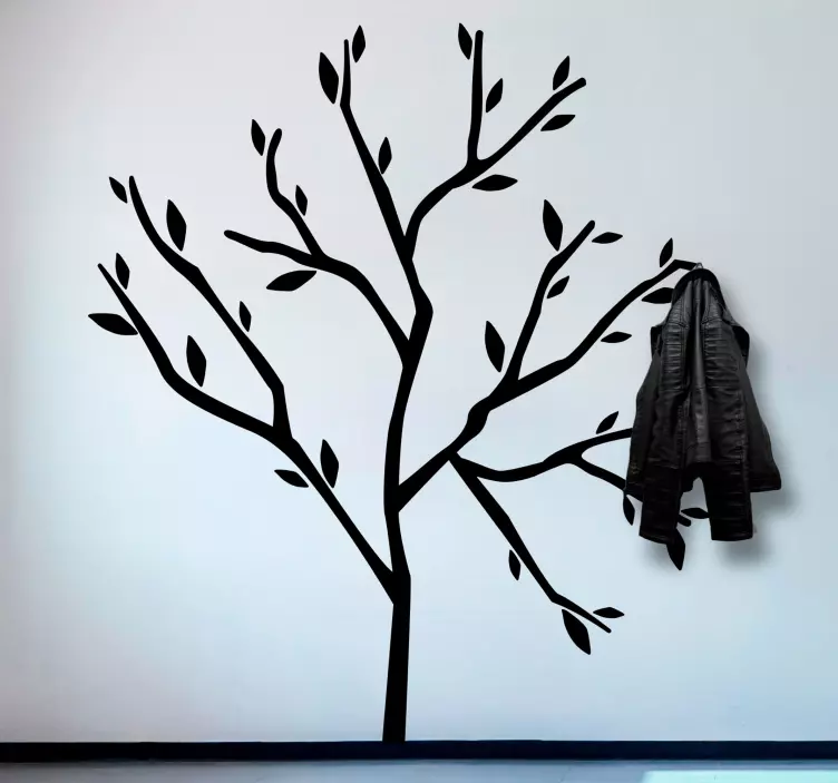 Modern tree  coat hanger stickers - TenStickers