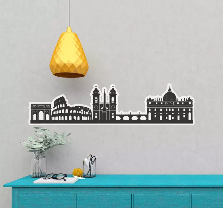Monochromatic Rome Country Sticker - TenStickers