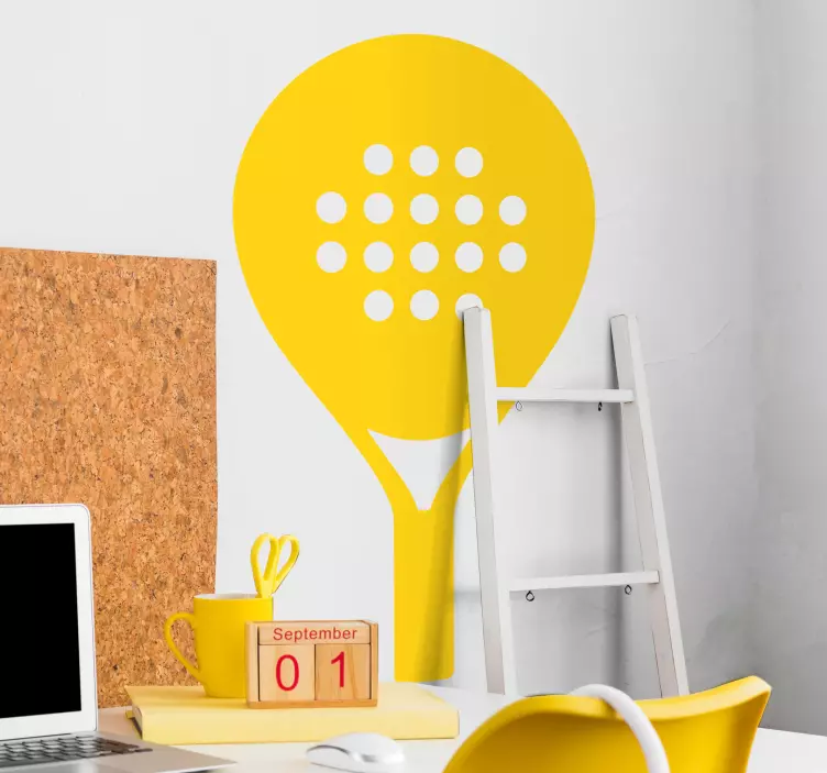Monocolor padel racket wall sticker - TenStickers