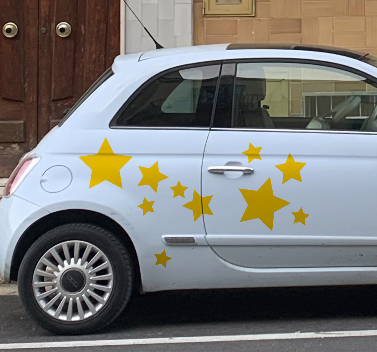 Monocolor stars set car sticker - TenStickers
