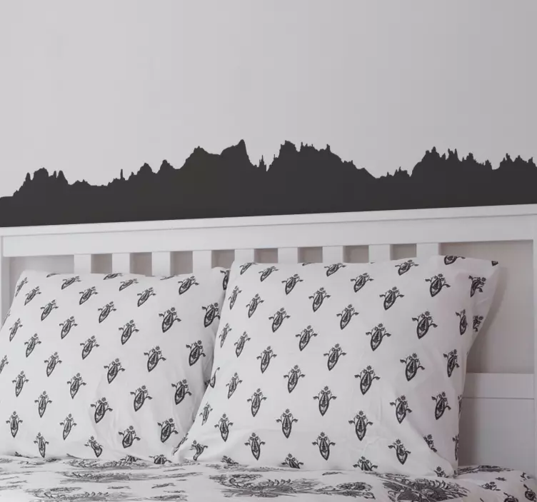 Montserrat skyline silhouette sticker - TenStickers