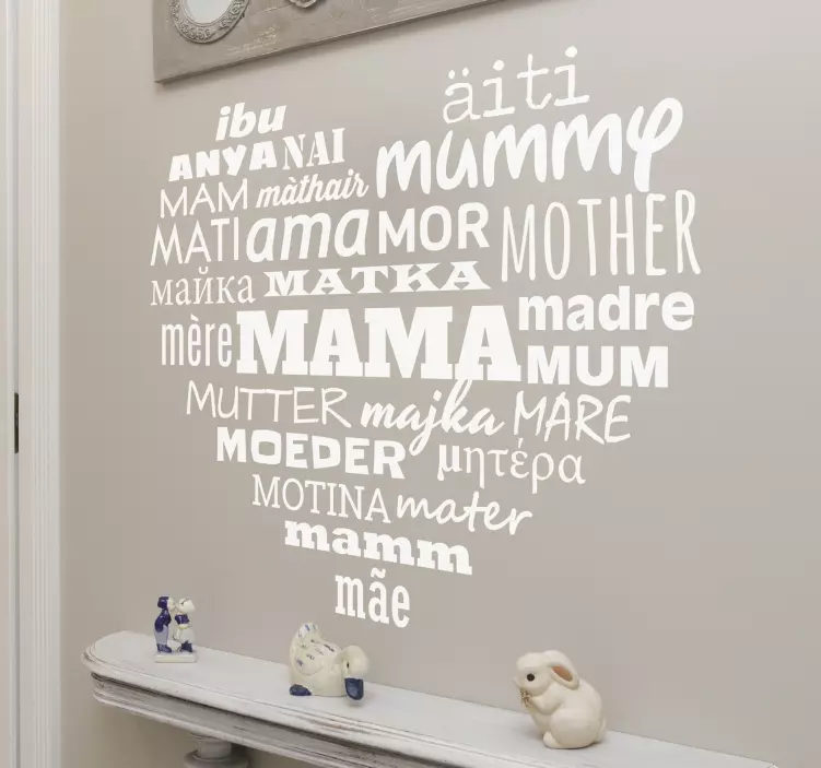 Mother Heart Wall Sticker - TenStickers