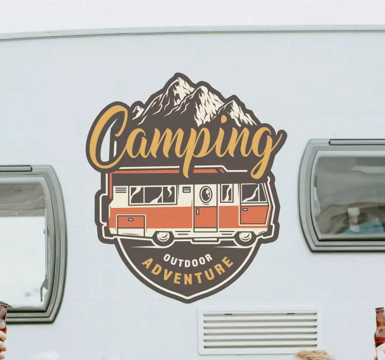 Motorhome camping Adventure caravan stickers - TenStickers